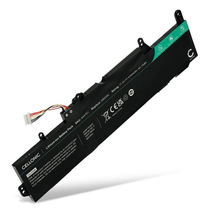 Battery for HP EliteBook 840 G5, 840 G6, 830 G5, 830 G6, 745 G5, 755 G5,c, 745 G6, zBook 14u G5, SS03XL 11.4V 4100mAh from CELLONIC