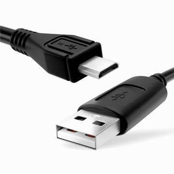 Micro USB to USB A Sat Nav Cable for Mio Cyclo 210, Discover, Discover Connect, Discover Pal, Discover Plus, 215, 215 HC Mitac Mio C210 1A Fast Charging Data Cable Black, PVC, 1m from CELLONIC