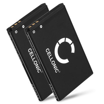 2x Battery for Nokia 6300, 6700, 6230, 6100, 2220 slide, 6131, X2-00, 3500 classic, 5100, C2-05, BL-4C (890mAh, 3.7V) by CELLONIC