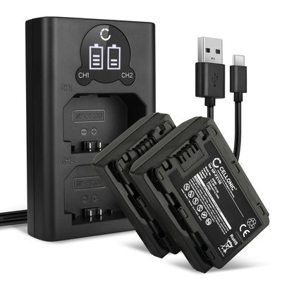2x CELLONIC Camera Battery for Sony A7 IV, A7C, A6700, A6600, A7S III, Alpha 1, A9, Alpha 7R III, 7R V Replacement NP-FZ100 Battery 2040mAh Backup + Dual Charger BC-QZ1