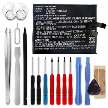 CELLONIC Phone Battery Replacement for Blackview BV9500 / BV9500 Pro + 17-Tool Phone Repair Kit - V536380P 9000mAh