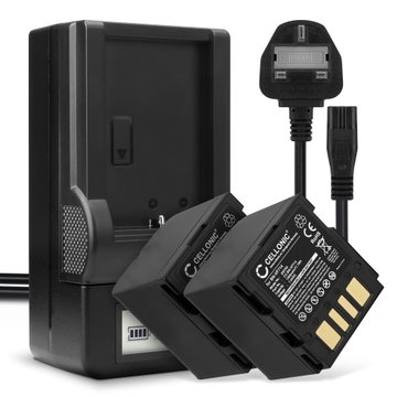 2x BN-VF714 Camera Battery + Charger Set for JVC GZ-D240, GZ-D270, GZ-DF420, GR-D240, GR-D270, GR-D290, GR-DF420, GR-X5 1500mAh Replacement Battery LCD Smart Charger