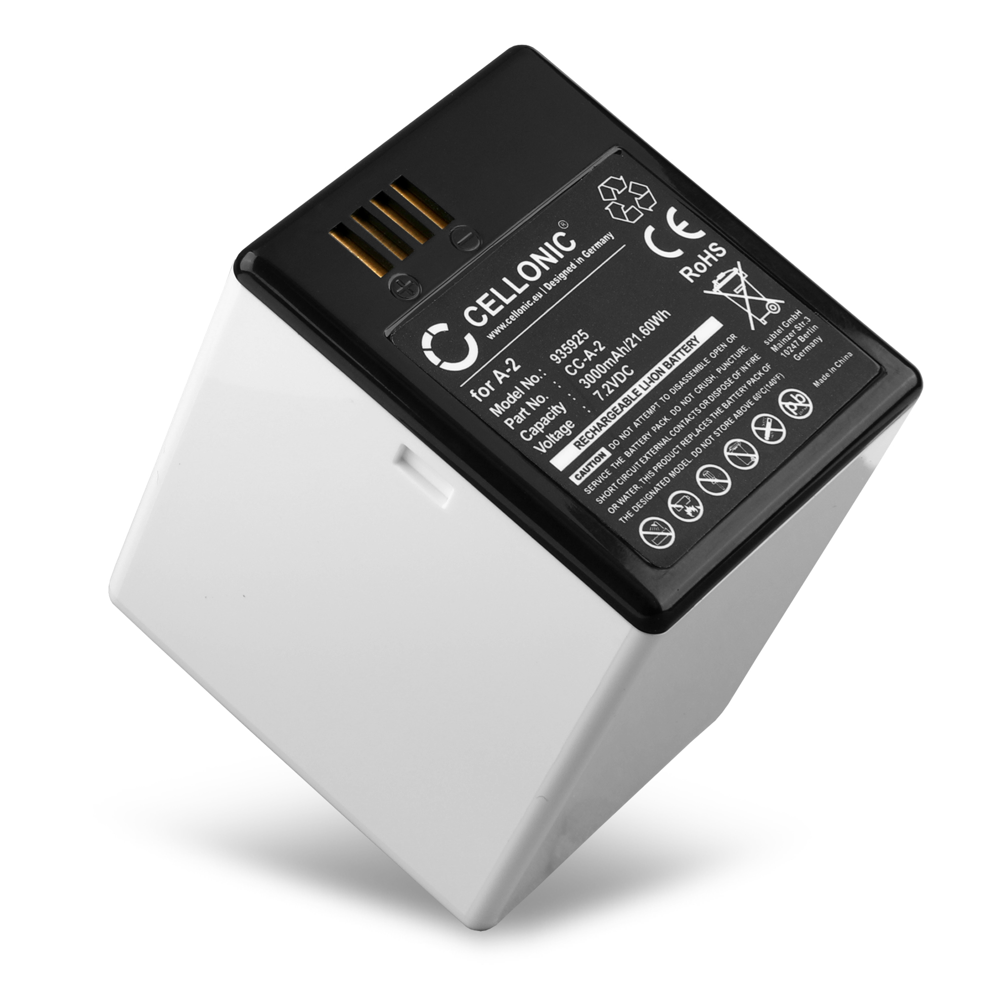Batteria Vhbw Per Netgear/Arlo 308-10029-01, 308-10047-01, A-1, A-1B – 2200mAh, 7.2V Li-Ion, Per Telecamere Di Sorveglianza