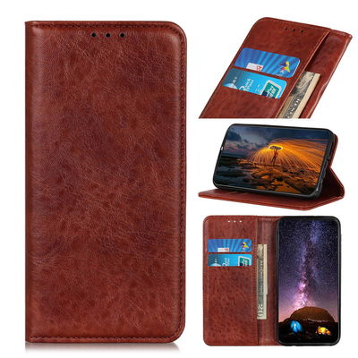 subtel Book Phone Case with Stand for Xiaomi Mi 11 PU Leather Protective Flip Folio Wallet with 2-Slot Card Holder - Brown