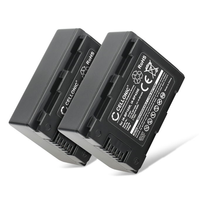 2x Battery for Samsung HMX-F90 -F80 -F900 -F800 HMX-H200 -H400 -H300 SMX-F40 -F44 -F70 -F50 CELLONIC