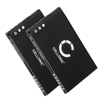 2x Battery for Nokia X3, 6300, 5310, 7210 Supernova, 7210s, 7310 Supernova, 6700 Slide, 6700s, 6600 fold, Gresso Cruiser, Grand, BL-4CT - 820mAh 3.7V  by CELLONIC