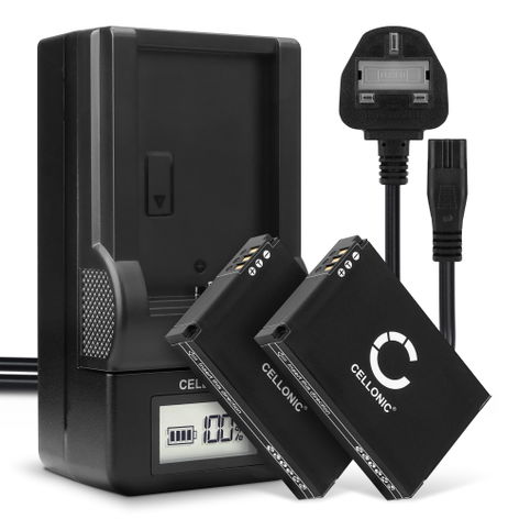 2x Battery for Drift HD Ghost; Ghost S, S HD FXDC02 72-011-00 (1750mAh, 3.7V) + Charger from CELLONIC