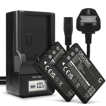 2x Battery for Maginon Traveler HD 10XI, DC-5300 DC-5390 DC-6300 Traveler DC-5300 HD 10X 1180mAh + Charger from CELLONIC
