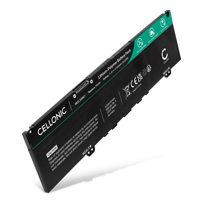Battery for Dell Inspiron 13 7000, 7370, 7386, 7380, Vostro 5370, 13 5391, F62G0, 39DY5 11.4V 2100mAh from CELLONIC