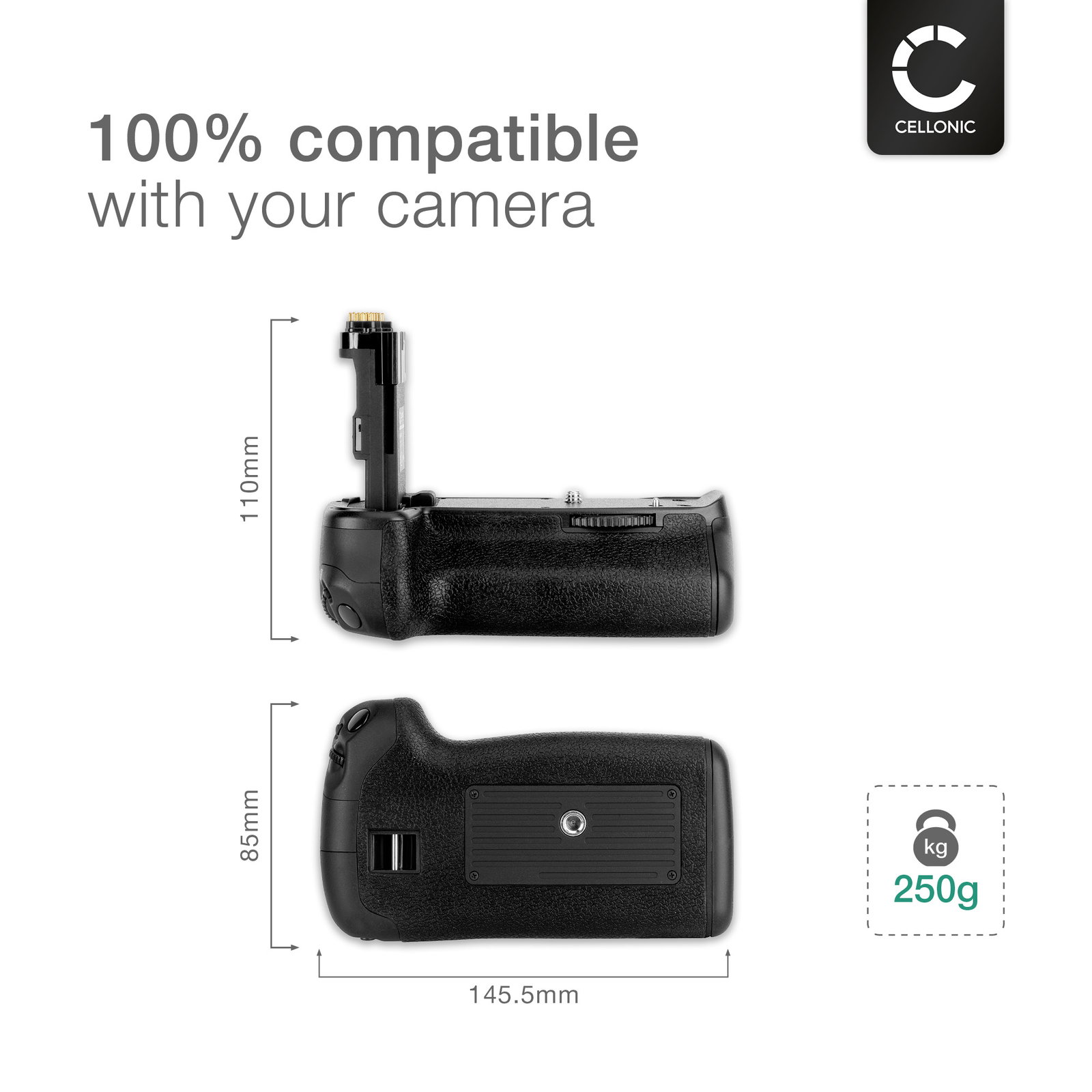 Battery Grip for Canon 6D, 6D Mark II, BG-E21