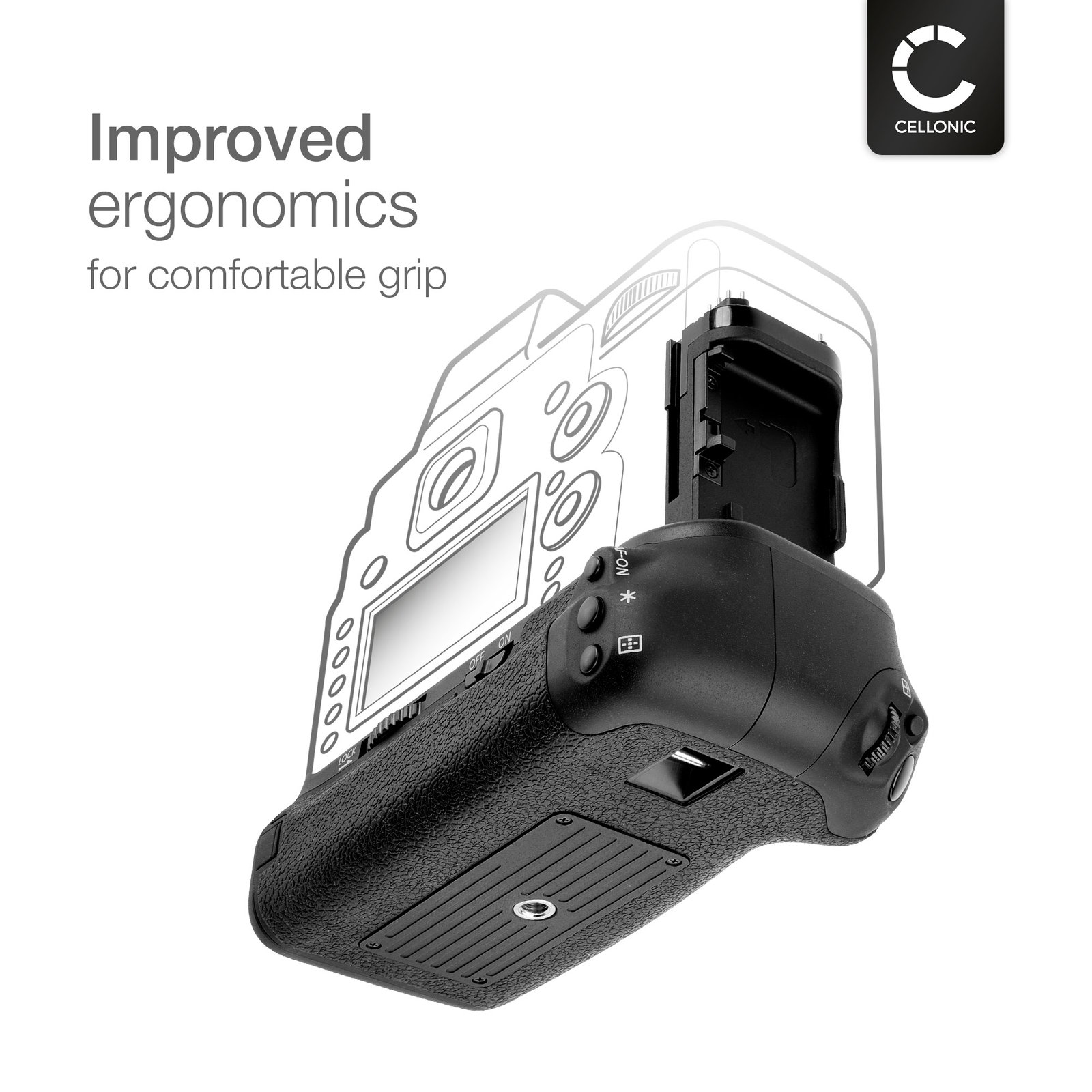 Battery Grip for Canon 6D, 6D Mark II, BG-E21