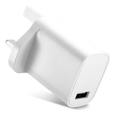 1 Port USB Charger 5V 3A 15W Charging Mains Wall USB Adapter Outlet Socket 100V-240V for Mobile Phone, Tablet, Speakers, Powerbank - White