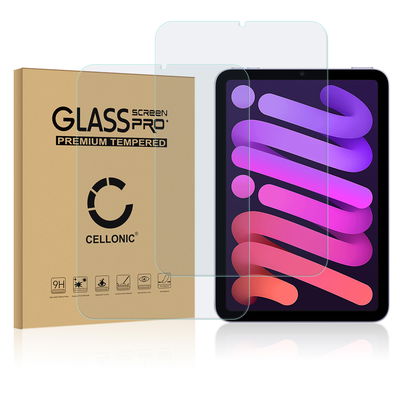 2x CELLONIC Screen Protector for Apple iPad Mini 6 (2021) - A2568 Tablet Screen Cover Film - 2.5D 0,33mm Full Glue 9H Tempered Glass Display Screen Guard Crystal Clear