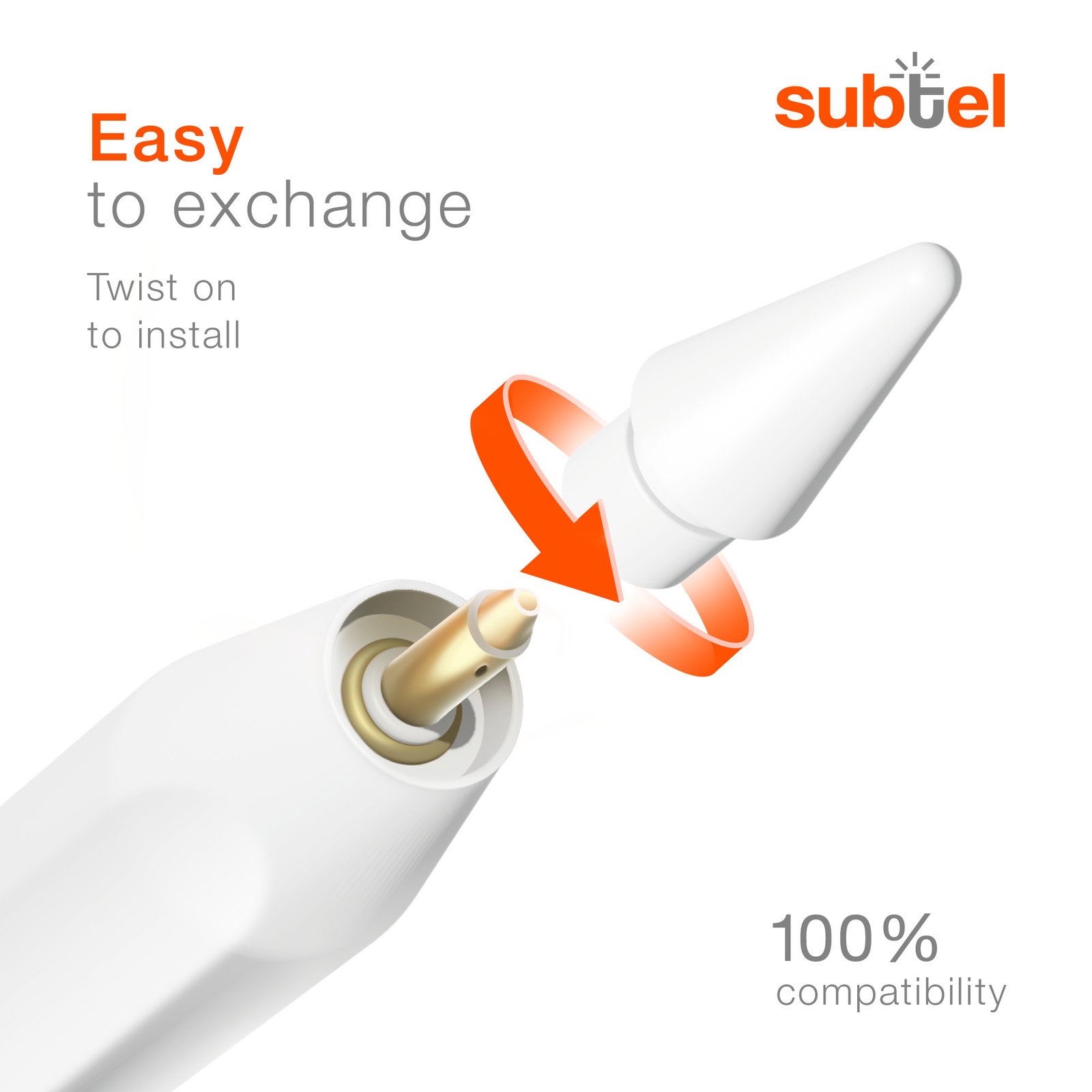 Replacement Apple Pencil Tips for 1st Gen & 2nd Generation