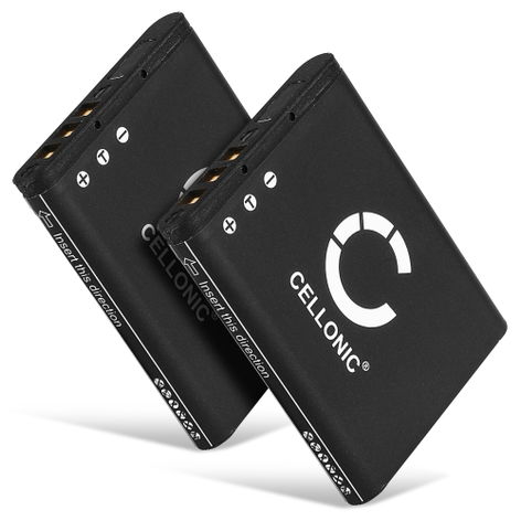 2x Battery for Sanyo Xacti VPC-CA100, VPC-CA102, VPC-CG10 DB-L80 (740mAh, 3.7V) from CELLONIC