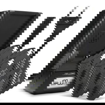 2x Battery for Pentax K20D / K10D / Pentax D-LI50 1600mAh + Charger from CELLONIC