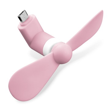 CELLONIC Micro USB Phone Fan for Smartphone, Mobile Phone, Tablet, Switch - Cute & Powerful OTG Plug In Mobile Fan - Mini, Portable Travel Fan - Pink