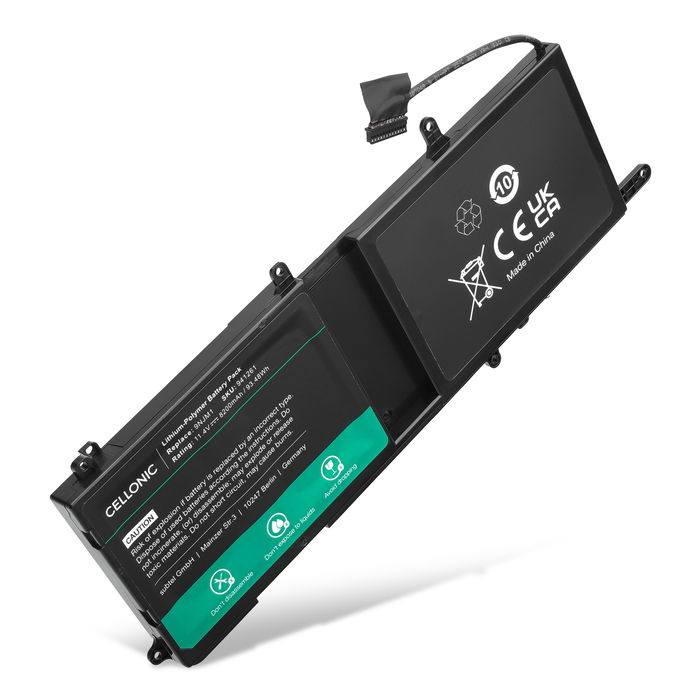 Battery for Dell Alienware 17 r5, 17 r4, 15 R4, 15 R3, 15, P31E, HF250, 9NJM1, MG2YH, 01D82, 44T2R 11.4V 8200mAh from CELLONIC