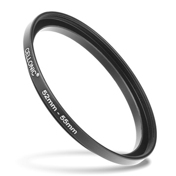 52mm - 55mm Step Up Ring Camera Filter Adapter for Canon, Nikon, Sony, FujiFilm, Olympus Lenses from CELLONIC