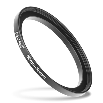 52mm - 58mm Step Up Ring Camera Filter Adapter for Canon, Nikon, Sony, FujiFilm, Olympus Lenses from CELLONIC