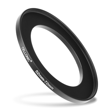 52mm - 72mm Step Up Ring Camera Filter Adapter for Canon, Nikon, Sony, FujiFilm, Olympus Lenses from CELLONIC
