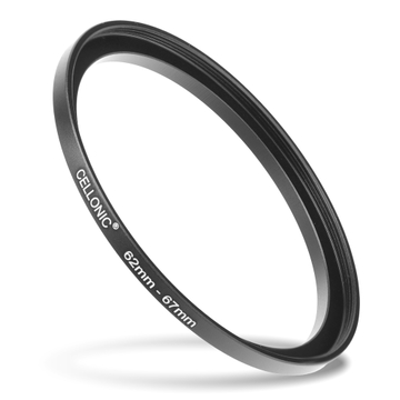 62mm - 67mm Step Up Ring Camera Filter Adapter for Canon, Nikon, Sony, FujiFilm, Olympus Lenses from CELLONIC
