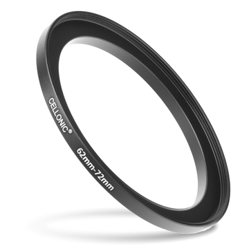 62mm - 72mm Step Up Ring Camera Filter Adapter for Canon, Nikon, Sony, FujiFilm, Olympus Lenses from CELLONIC