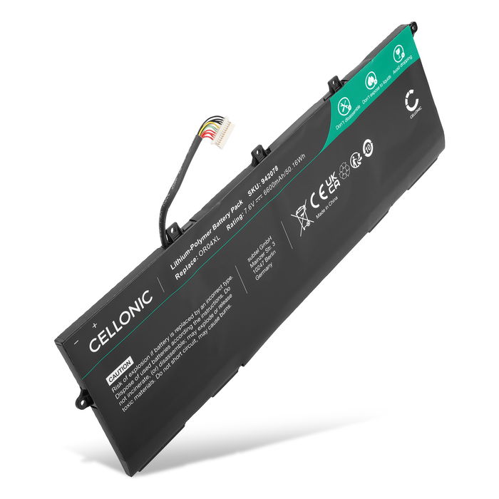 Battery for HP EliteBook 830 Gen 5 Elitebook x360 830 Gen 5 EliteBook x360 830 Gen 6 EliteBook x360 830 Gen 7 7.6V 6600mAh from CELLONIC
