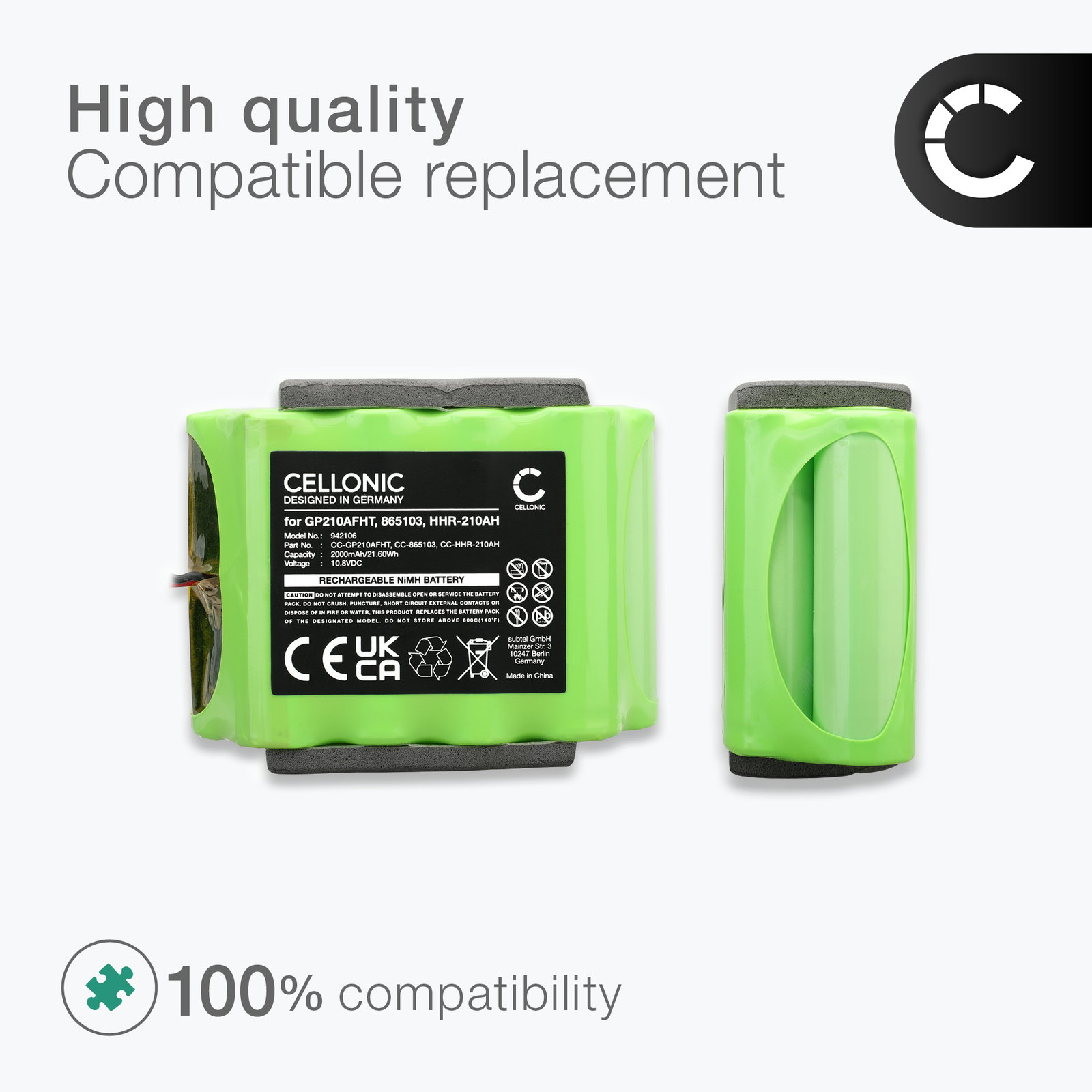 vhbw für (700 mAh, 4,8 V, NiMH) Akkupacks NiMH 700 mAh (4,8 V vhbw für (700 mAh, 4,8 V, NiMH) Akkupacks NiMH 700 mAh (4,8 V