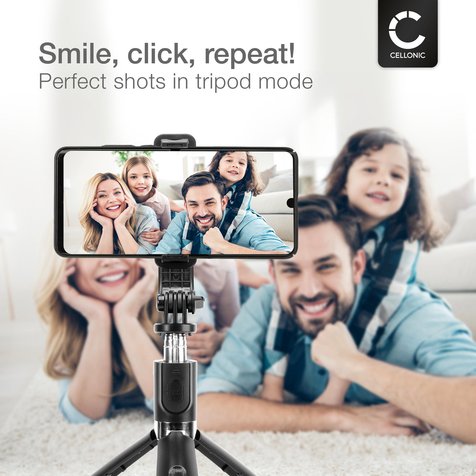 Perche Selfie Manfrotto Pour Sony Xperia X – Télescopique, Noir, Connexion 3.5mm