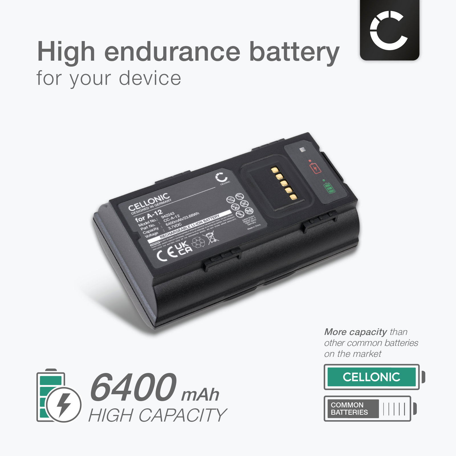 Arlo Essential Wireless Video Doorbell Camera Battery 6400mAh from