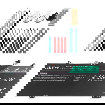 Battery for Lenovo Flex 6-14ARR, 14IKB IdeaPad 530S-14IKB, 15IKB, 14ARR, Yoga 530-14ARR, 14IKB 7.6V 5800mAh + Tool-kit from CELLONIC