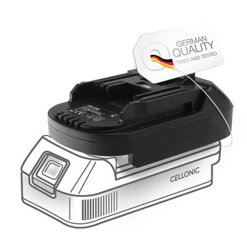 Bosch GBA 18V to Makita 18V Battery Adapter Converter BS18MT from CELLONIC