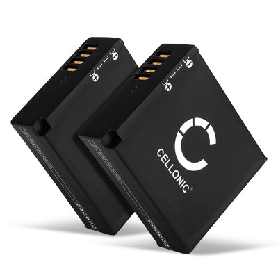 2x Battery for Panasonic Lumix DC-GX9 DMC-LX100 DMC-GX80 DMC-TZ80 DC-LX100 II DC-TZ90 DC-TZ202 980mAh from CELLONIC