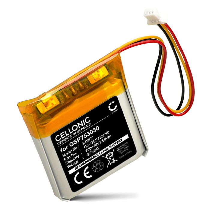 Battery for JBL Tune 750 GSP753030 (700mAh, 3.7V) from CELLONIC
