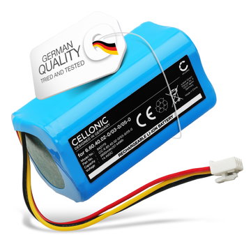 Battery for Blaupunkt XBOOST, XVAC, Bluebot XEASY, AENO RC2S, RC3S, Evolveo RoboTrex H9 2600mAh from CELLONIC