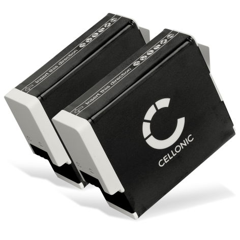 2x Battery for GoPro Hero 12, 10, 11, 9, 12 black; AHDBT-901 AHDBT-901C (1730mAh, 3.85V) from CELLONIC