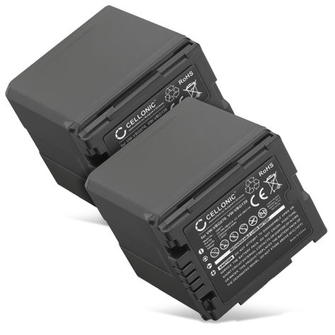 2x Battery for Panasonic AG-HSC1; GS98GK; H288GKGK; H48; H68 VW-VBG070 VW-VBG130 VW-VBG260 (2200mAh, 7.4V) from CELLONIC