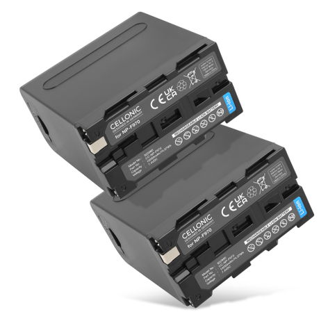 2x Battery for Z Cam E2, E2 Cinematic Camera; Sony CCD-SC5 NP-F930 NP-F950 NP-F960 NP-F970 XL-B2 XL-B3 (10050mAh, 7.4V) from CELLONIC