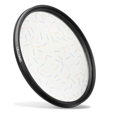 Ø 58mm Rainbow Starlight Brushed Filter for Camera Lenses – Glass + Metal from CELLONIC – Canon XF100; XC10; XA10; XA40; XA11; XC15; XA20