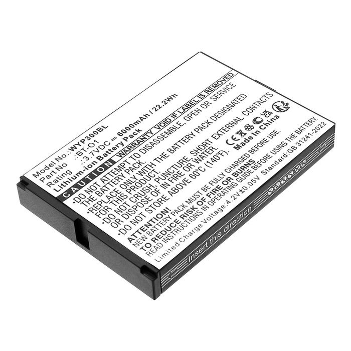 Battery for Wiseasy P3 BT-O1 (6000mAh, 3.7V) by CELLONIC