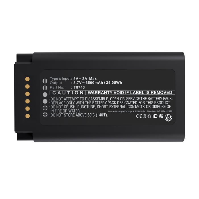 Battery for Eufy Video Doorbell E340, T8743 T8743 (6500mAh, 3.7V) by CELLONIC