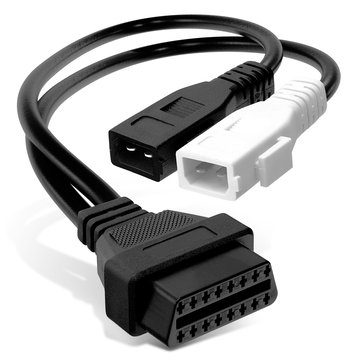 2x2 (2+2 Pin) to 16 Pin OBD2 Adapter Cable for Audi VW Seat – VAG Diagnostic Lead, 30cm from CELLONIC