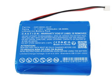 Battery for Capillus 272 INR18650-3S1P (2600mAh, 11.1V) by CELLONIC