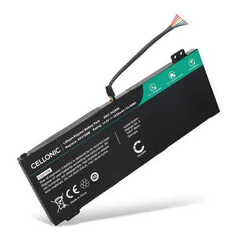 Battery for Acer Nitro 5; Acer ConceptD 5 CN515-51 AP21D8M (3620mAh, 14.8V) from CELLONIC