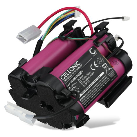 Battery for AEG QX9-1-ANIM, QX9-1-ULT, QX9-1-50IB, QX9-1-40GG, QX9-1-ALRG, QX9-1-ALRS, QX9-1-ANIS, PQ91-ANIMA Electrolux PQ91-40GG, PQ91-50MB, PQ91-ANIMS, PQ91-GREEN 2000mAh from CELLONIC
