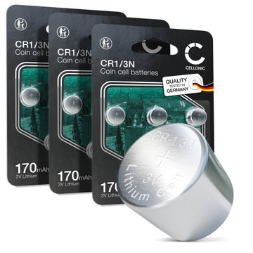 CELLONIC CR1/3N Batteries (Lithium, 170mAh, 3V) for Dog Training Collars, Cameras, Laser Sights - x15-Pack