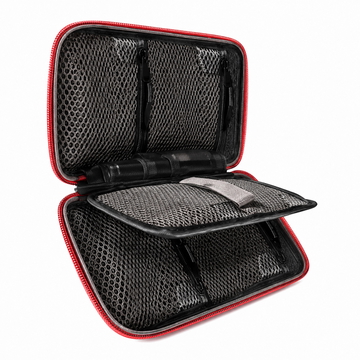 Camera Filter Pouch with 9 compartments Gray & Red from CELLONIC